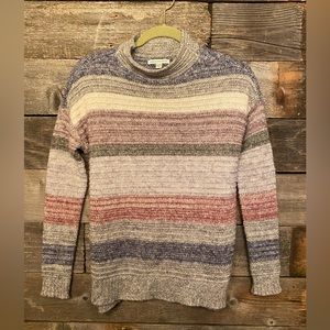 American Eagle Sweater Mock Neck Striped Size Small